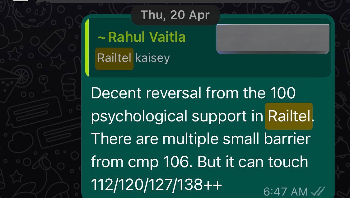 apurv_anand's tweet image. #RailTel 

Fresh breakout now and #IPOTheory active as well.
Keep 125 cbsl.
Upside from cmp 144 - 155/165/190.
Closin above 190, keep 175, target 205/230++

Originally suggested at 106 on 20Apr for 127/138++ targets and it did all.
So this is fresh view

#ShareView by Apurv