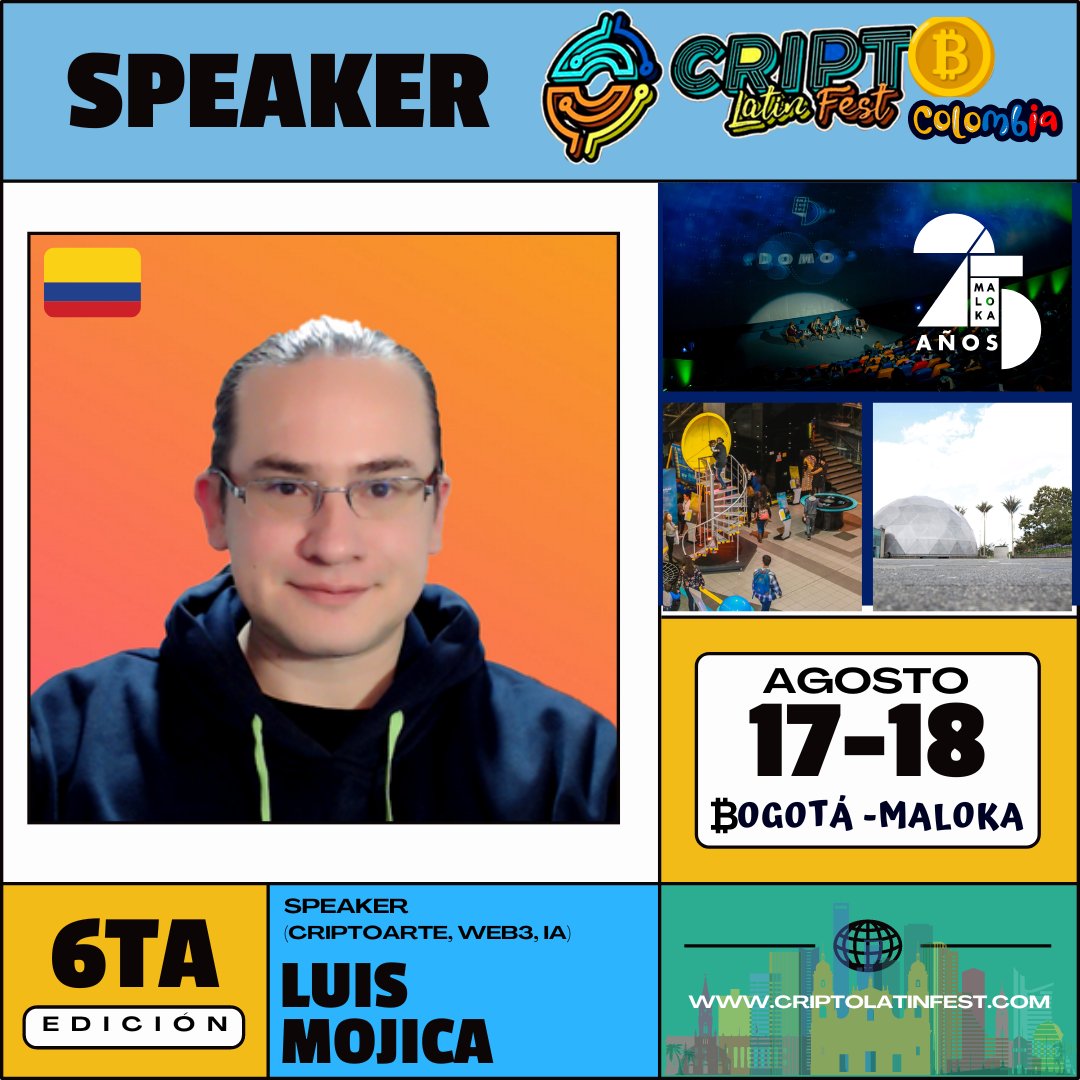 En #CriptoLatinfest🎉 somos los mejores por que nos rodeamos de los mejores, es un honor presentarles a Luis Mojica <a href="/LuiscaEth/">Luisca.Eth</a> Luis es Profesor en <a href="/platzi/">Platzi</a> especializado en Cryptoarte generativo, blockchain e inteligencia artificial.🤓 Quien se une a nuestro dream team y te