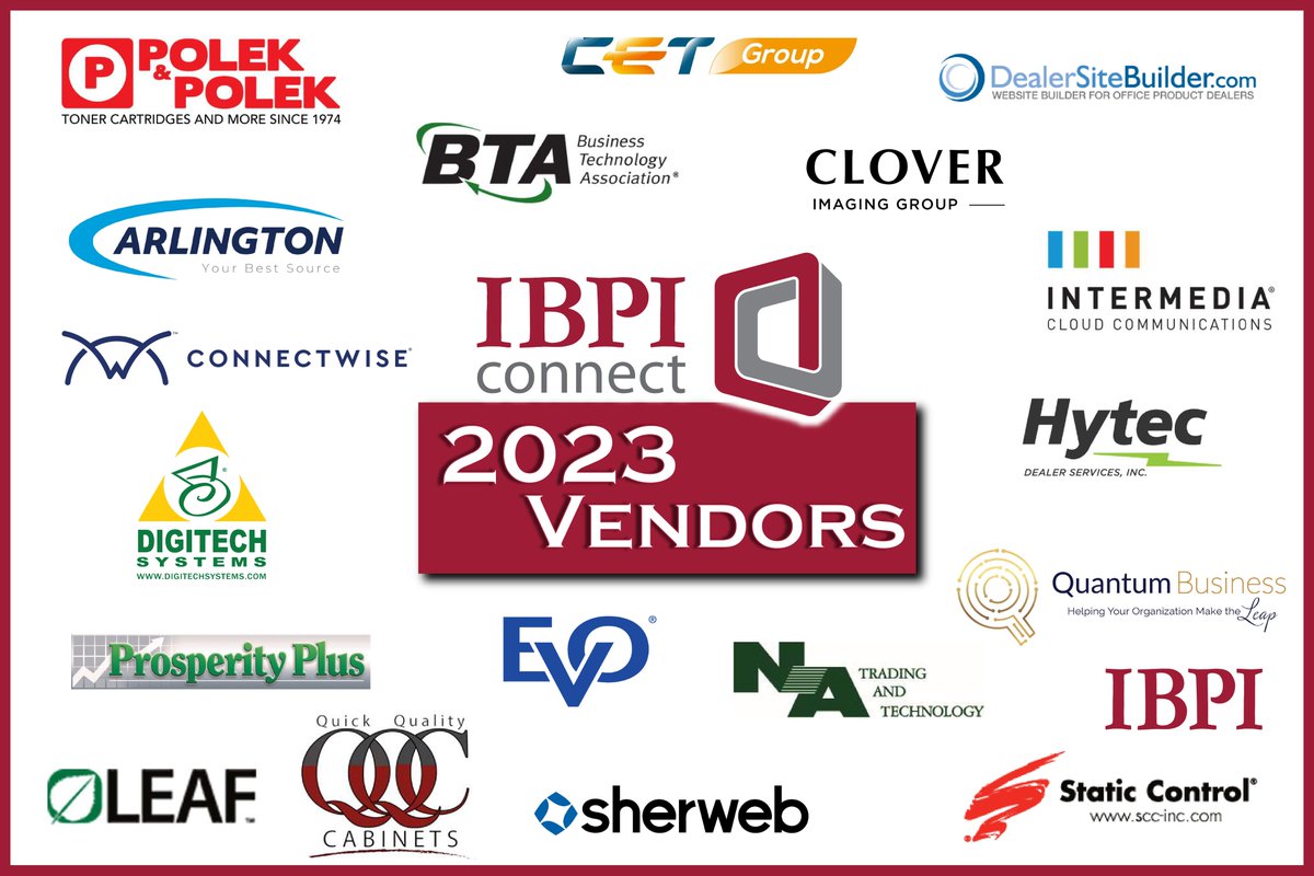 IBPIgroup's tweet photo. 📅 #Registration Closes July 31! Be sure to secure your spot: https://t.co/K8efD6qq5R

We are pleased to announce we have added another vendor to the lineup - which now guarantees attendees in-person #meetings with 19 of the #officeequipment industries top #vendors! https://t.co/66vIxlk46u