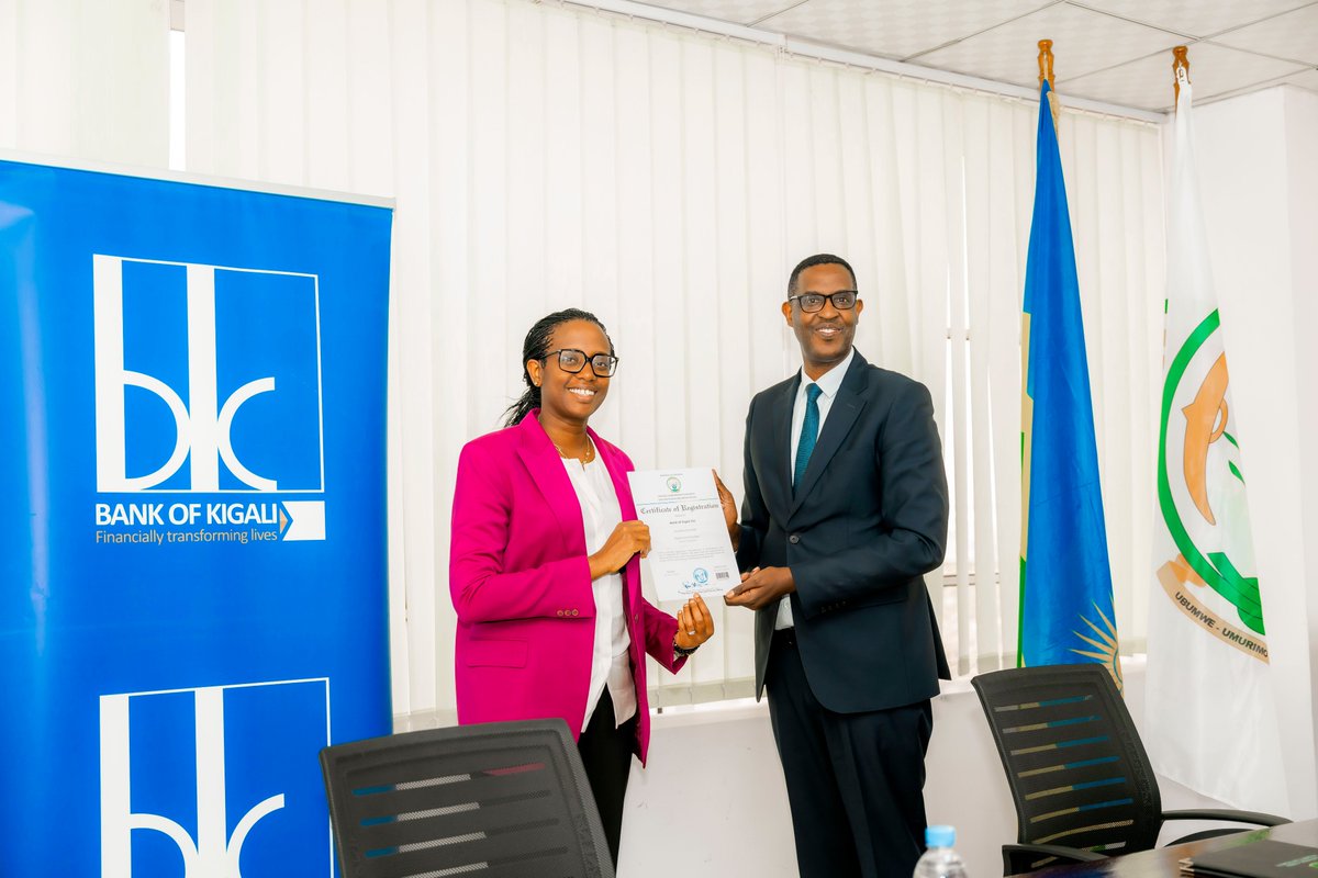 BankofKigali's tweet photo. We are thrilled to announce that Bank of Kigali has achieved the certification as a Data Controller from the National Cyber Security Authority's Data Protection and Privacy Office. This prestigious certificate was granted to us after successfully meeting all the registration requirements in accordance with Law N° 058/2021 of 13/10/2021.

''We are pleased to receive the certification as a testimony of diligence in how we use and protect our customer’s data. It is our responsibility to take good care of our customer’s data, and we are committed to upholding the highest standards of data protection and privacy, ensuring the trust and security of our valued customers.'' BK CEO @dkarusisi said upon receiving the certificate.