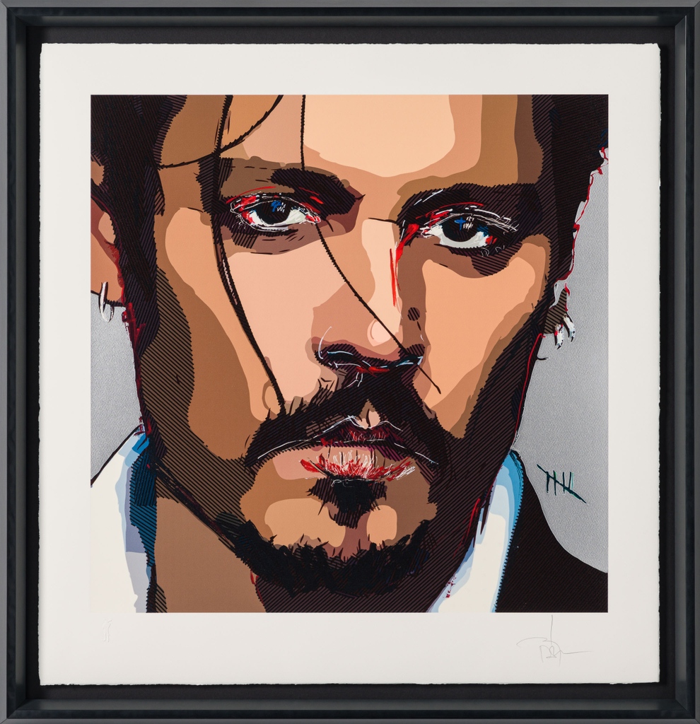 castlegalleries's tweet photo. THE WAIT IS OVER - 'FIVE' BY JOHNNY DEPP ​⁠
⁠
Today, Johnny Depp debuts ‘Five’, his deeply personal self portrait, as an exclusive time-limited edition. Available exclusively from Castle Fine Art for 13 days only.​⁠
⁠
Secure your artwork here: https://t.co/DJD7O7ZrNx https://t.co/FUAsDxwbSp