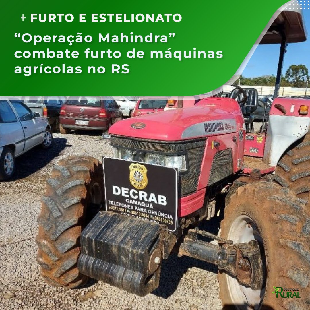 destaquerural's tweet photo. Os equipamentos seriam revendidos em Rosário do Sul, na região da Fronteira Oeste do Rio Grande do Sul.

📲Leia a notícia completa pelo link!

#destaquerural #agronegócio #agro #pecuaria #agropecuaria #produçãoagricola https://t.co/qsRCWSYEpV