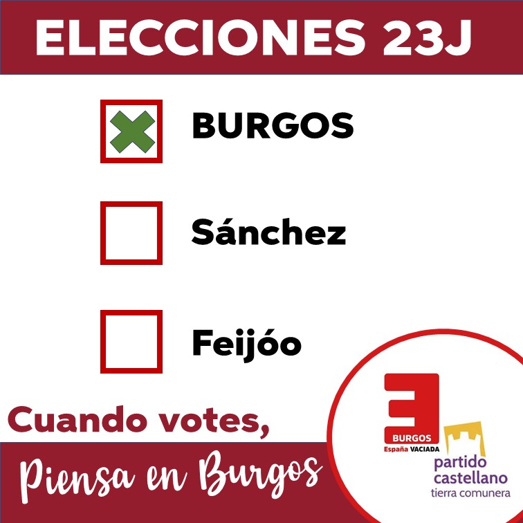 EvPcasBURGOS's tweet photo. Tren Directo, A12, A73, A11, nuestros pueblos, nuestro futuro y oportunidades.
No queremos cuatro años más de esperar, cuando votes este domingo, recuerda!!! Piensa en Burgos y VOTA a ESPAÑA VACIADA - PARTIDO CASTELLANO - TIERRA COMUNERA. 

#Cambialahistoria https://t.co/zaud2tfNVD