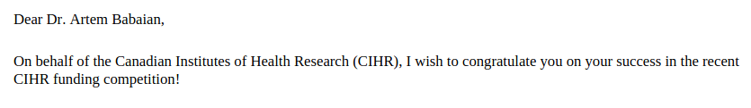 The Laboratory for RNA-Based Lifeforms is now a federally funded institution.

My deepest gratitude 🙏🇨🇦<a href="/CIHR_IRSC/">CIHR</a> 🇨🇦🙏