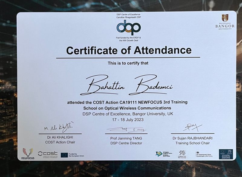 TEMD group at LSBU (@temdlsbu) on Twitter photo This week, our PhD student Bahattin attended <a href="/COSTprogramme/">COST</a> NEWFOCUS Training School on Optical Wireless Communication at the Canolfan Rhagoriaeth DSP Centre of Excellence of Bangor University.
@LCEE_LSBU <a href="/LSBU_ENG/">School of ENG</a> <a href="/EEE_LSBU/">LSBU Electrical and Electronic Engineering</a> This week, our PhD student Bahattin attended <a href="/COSTprogramme/">COST</a> NEWFOCUS Training School on Optical Wireless Communication at the Canolfan Rhagoriaeth DSP Centre of Excellence of Bangor University.
@LCEE_LSBU <a href="/LSBU_ENG/">School of ENG</a> <a href="/EEE_LSBU/">LSBU Electrical and Electronic Engineering</a>