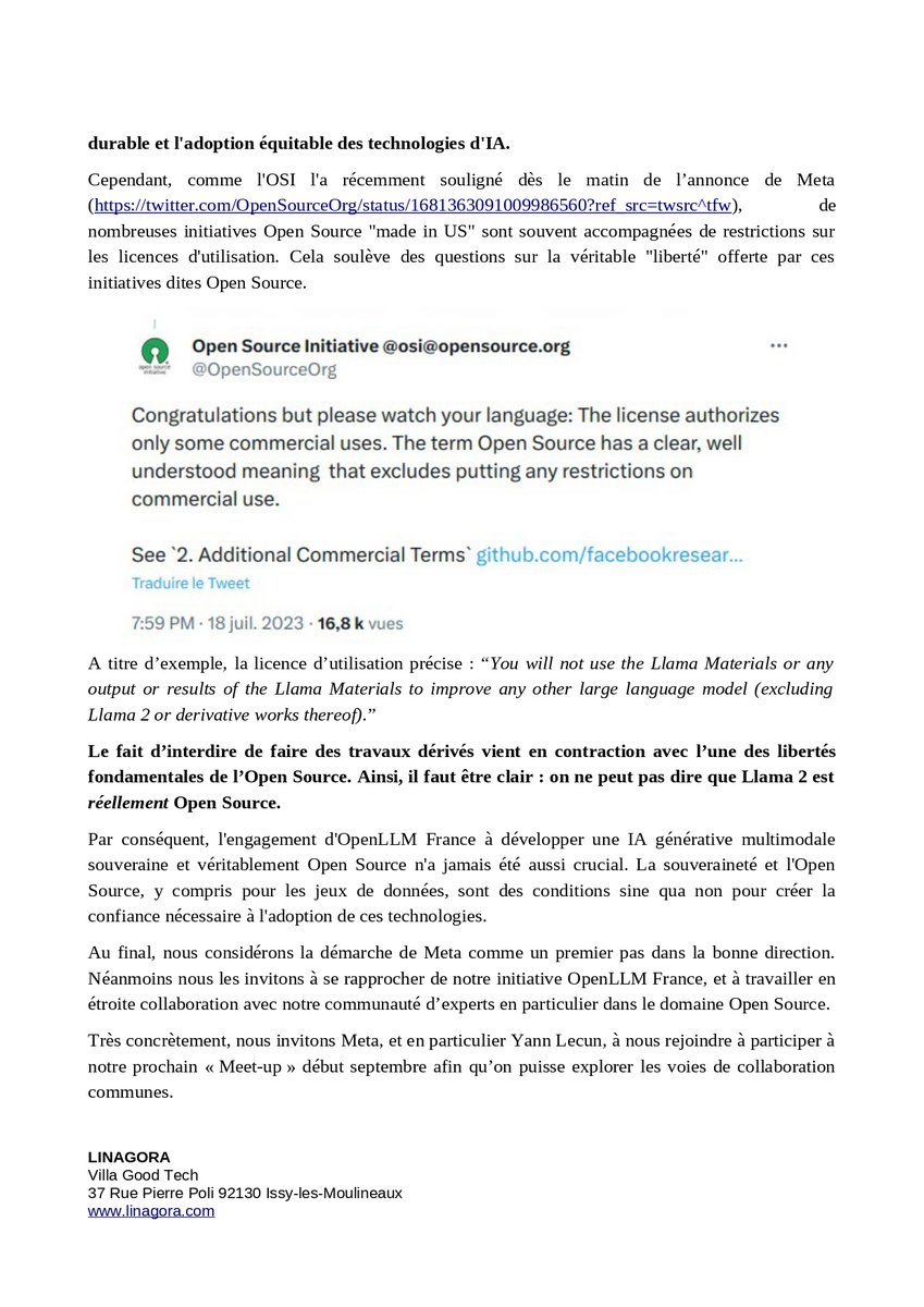 Linagora tweet media