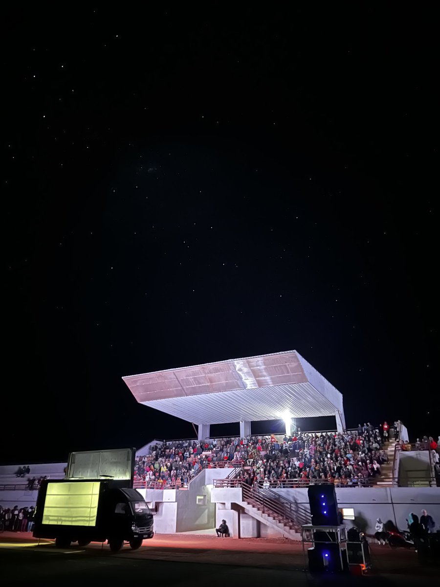 thechosentv's tweet photo. Check out this literal drive-in movie in Madagascar! In remote villages, mobile video units like this are taking #TheChosen to the far reaches of the island. How cool is that? https://t.co/u3HsqErsQ8
