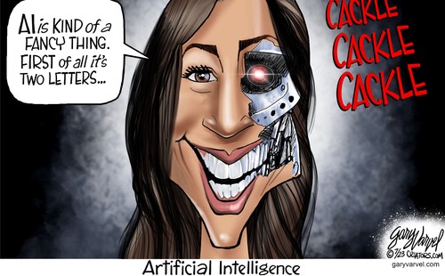 F3Monitoring's tweet image. So, they made the "Border Czar" the "AI Czar" as well.  The border is a disaster...it gets worse and worse every day.  Here come the terminator robots, ya'll,  #LoadingMags :::