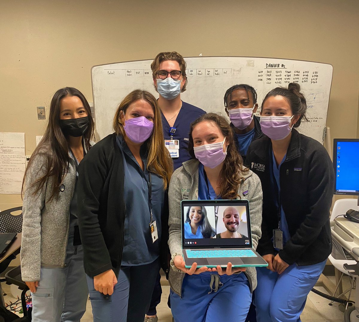 The OG team!! We were determined to get our group picture, even if Covid tried to get in the way. Thank you to these amazing humans for being so patient with me, being the best teammates, and putting their trust in me to be their senior. 🥹 <a href="/USFIMres/">USF Internal Medicine Residency</a>