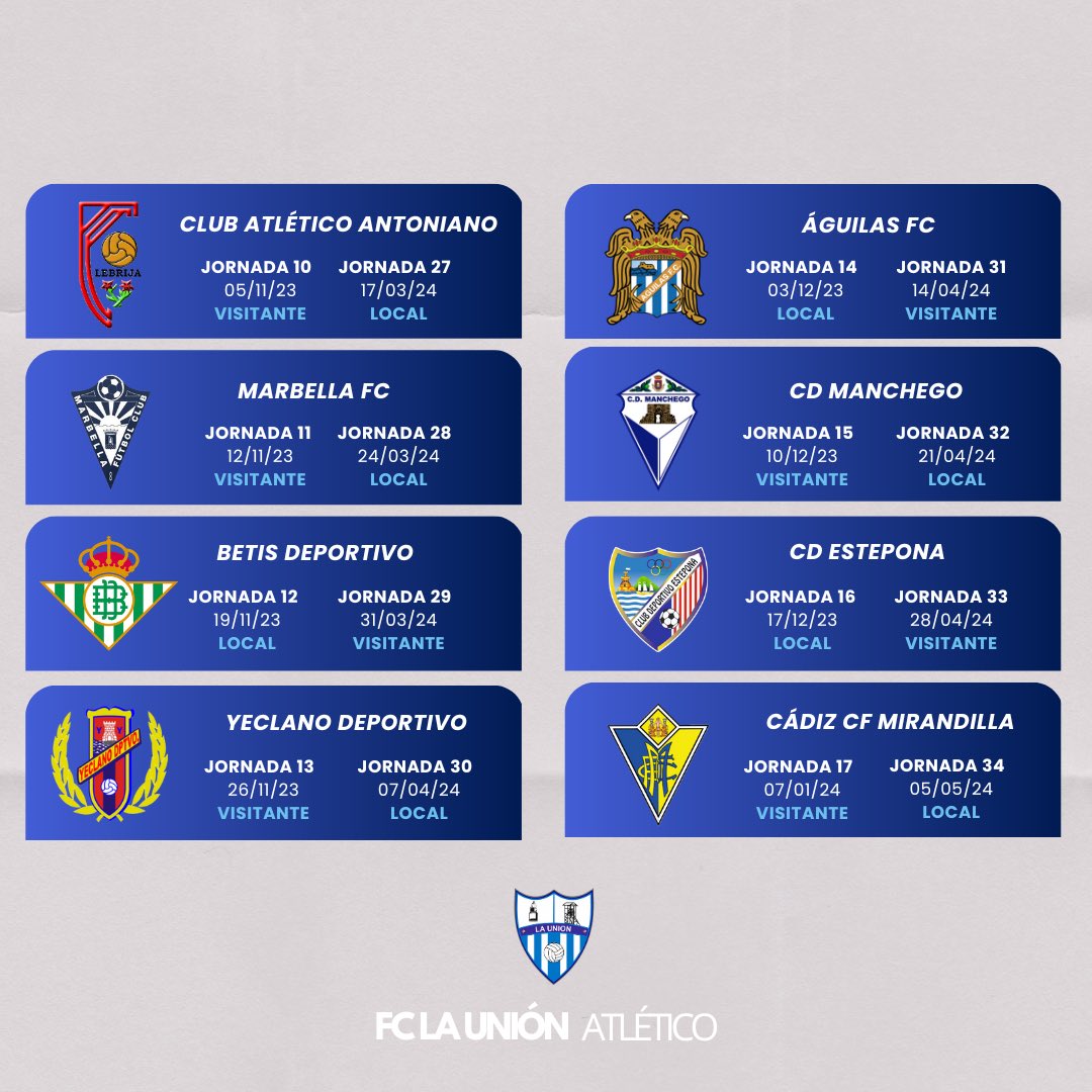 CDUMalacitano's tweet photo. Aquí tenéis el calendario completo para esta temporada 🔵⚪️ https://t.co/PUvhJ20n5n