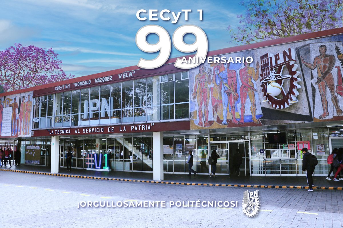 IPN_MX's tweet photo. 🥳🎉Hoy celebramos el 99 aniversario de nuestro querido #CECyT1, que ha formado a los mejores técnicos en Construcción, Sistemas Digitales, Sistemas de Control Eléctrico, Procesos Industriales y Mecatrónica, quienes han sabido poner "La Técnica al Servicio de la Patria". ¡Huélum! https://t.co/RcPp0uZMHM