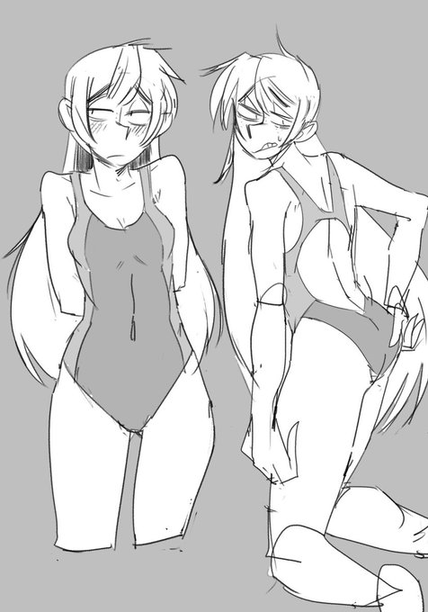 たぶん2年ぐらい前に描いてた競泳水着のうちの子
漫画では水着シーンはたぶん描かない 