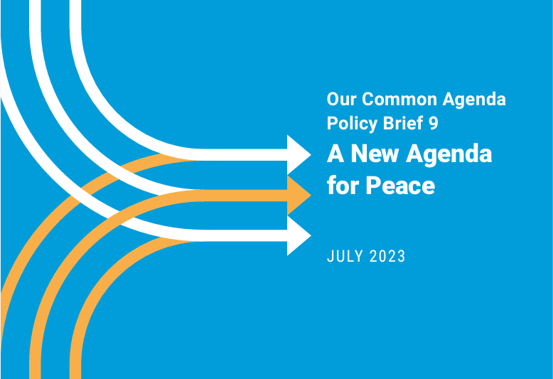 Peru_desarme's tweet photo. The @UN SG's New Agenda for Peace includes a strong recommendation on #autonomousweapon: "Building on the progress made in multilateral negotiations, conclude, by 2026, a legally binding instrument to prohibit #LAWS that function without human control..." https://t.co/2hEGa13Csk https://t.co/A0x6hrURow