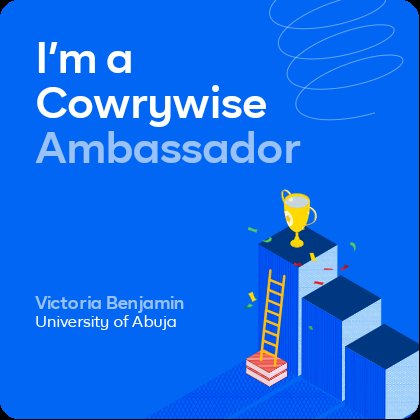 Super Glad to be a @cowrywise #CampusAmbassador