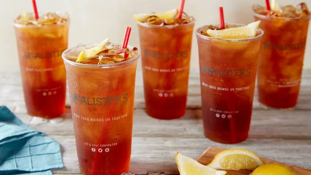 KATVNews's tweet photo. Hot and thirsty? @McAlistersDeli is celebrating its 15th annual #FreeTeaDay by giving customers a free 32 oz. cup of their famous iced tea today. Here's how to score one: https://t.co/uw6aUCrBZI https://t.co/O8UnFhdJ9w