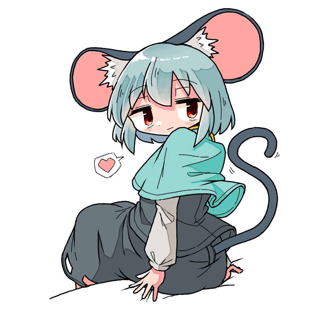 nazrin 1girl tail animal ears mouse ears mouse tail solo grey hair  illustration images