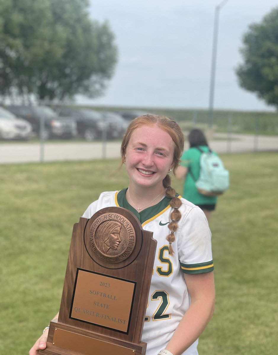 HenningKaili's tweet photo. Not quite the way we wanted to end the season but i’m so unbelievably proud of my team! We put up two tough fights at state, and I am excited to see what is in store for us next season! #NCCchamps #statesoftball @IGHSAU https://t.co/LIzXqv400D