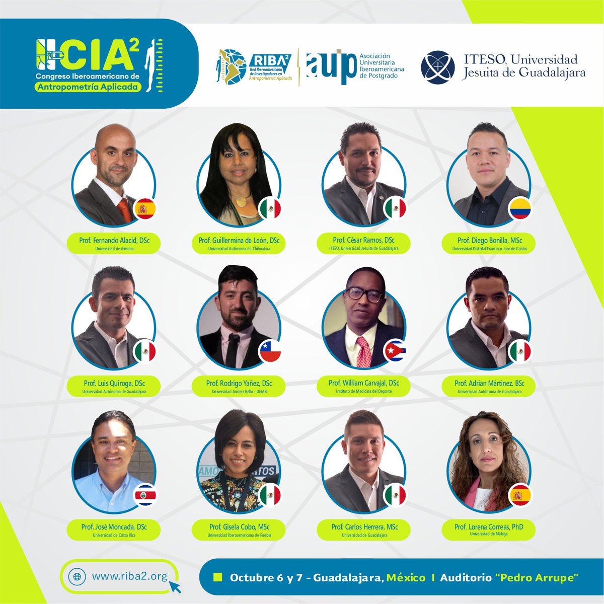 RIBA46097928's tweet photo. 🌟¡No te pierdas el mejor congreso de Antropometría Aplicada en Iberoamérica!🌍✨ El #CIA2 te espera con conocimientos de vanguardia y expertos internacionales. ¡Aprovecha la inscripción anticipada y regístrate ya en https://t.co/0zRvHGyr8R!🎉🎯#AntropometríaAplicada @ITESO https://t.co/W0wf7rPYWG
