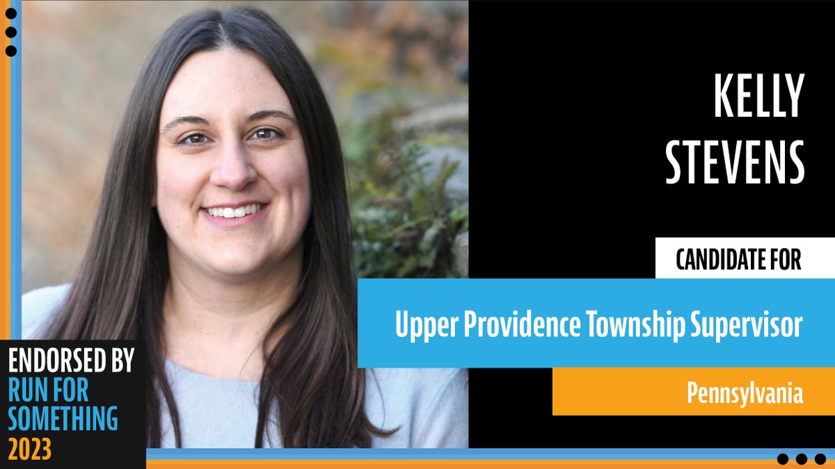 runforsomething's tweet photo. 🚨ENDORSEMENT ALERT🚨: RFS is proud to endorse @kellys4upt for Upper Providence Township Supervisor in PA!

Kelly wants to use her career as a scientist and volunteer experience to support local policy changes and show the importance of giving back to the community! https://t.co/czPcRSenOy