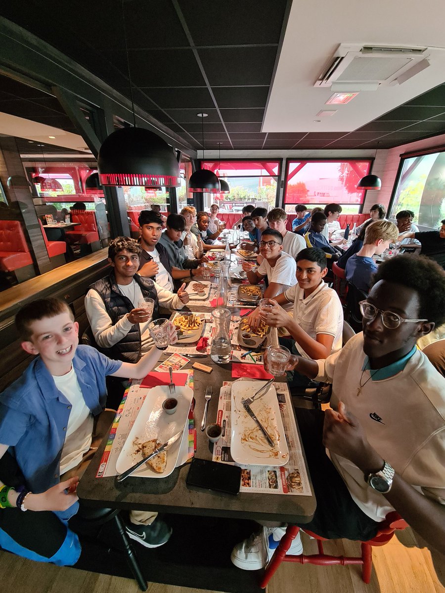Some still waiting, some got food...slight difference in energy! Grill dinner before late evening performances. <a href="/DartfordGS/">Dartford Grammar</a>