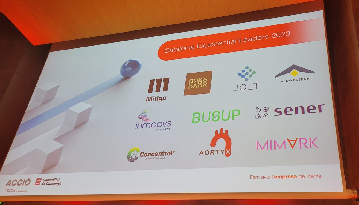 govcatcentral's tweet photo. 👥 @accio_cat ha presentat a l'#ExponentialDay23 les 10 empreses més disruptives de l'any a Catalunya.
Una és @inmoovs, d'@Avinent_Group (al Bages).
Hi ha participat @albertcaste i hi ha estat la directora ST d'@empresacat a #CatalunyaCentral, @3amanresa.

#InnovacióDisruptiva https://t.co/lEAMSshtWX