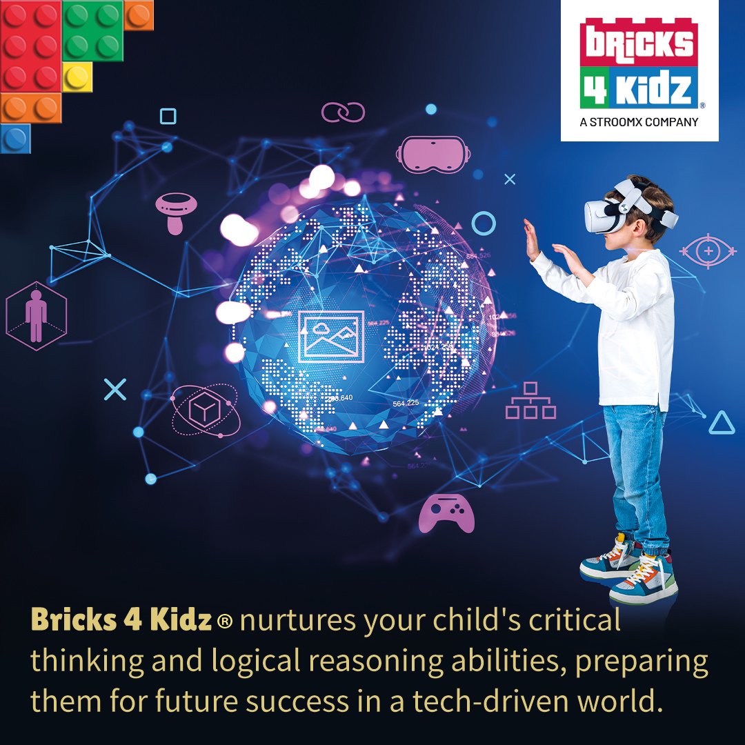 Nurturing critical thinking & logical reasoning for future success! Join #Bricks4Kidz in preparing your child for a tech-driven world. Empower their skills with #STEAM education, LEGO fun, and boundless possibilities. #Education #STEM #CriticalThinking #Logic