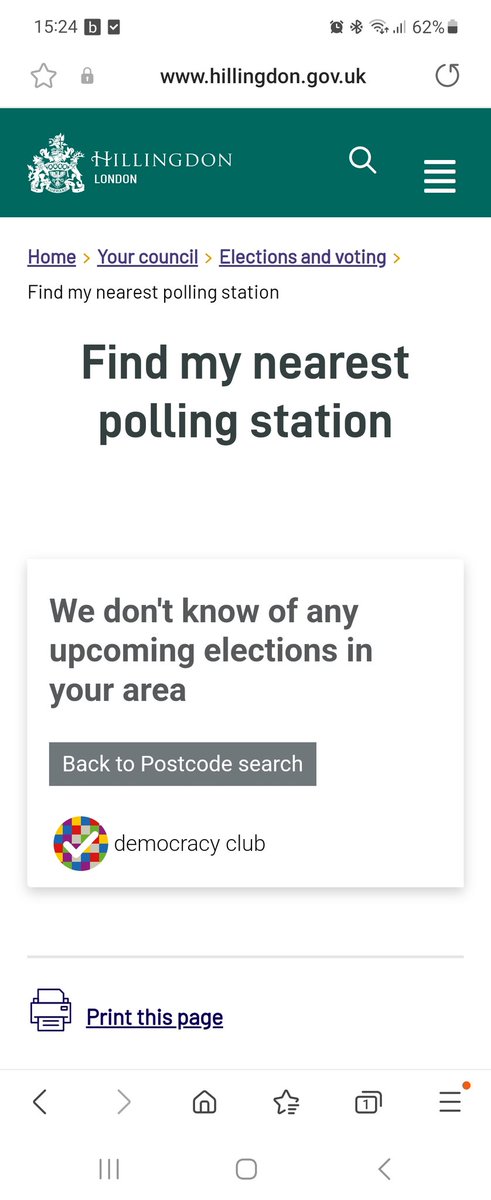 JoSo375's tweet photo. @Hillingdon I have no polling card and no idea where to vote, despite using the search function on your website. https://t.co/sUGScStwRM