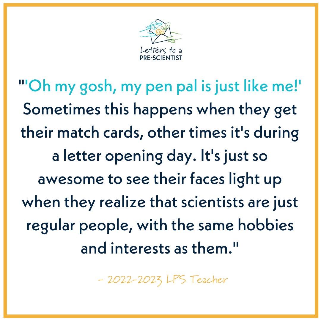 One of our whys is inspiring students to explore a future in #STEM by broadening their awareness of what STEM professionals look like and do at work. We love hearing testimonials that speak to just that! 🎉

#STEMForAll #HumanizeSTEM #DiversifySTEM #LPS