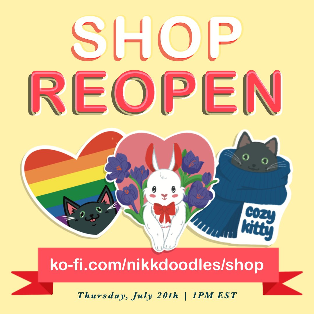 NikkDoodles's tweet photo. We're back for business!
✨https://t.co/WznViqA3fd https://t.co/6MGp5HPyMn
