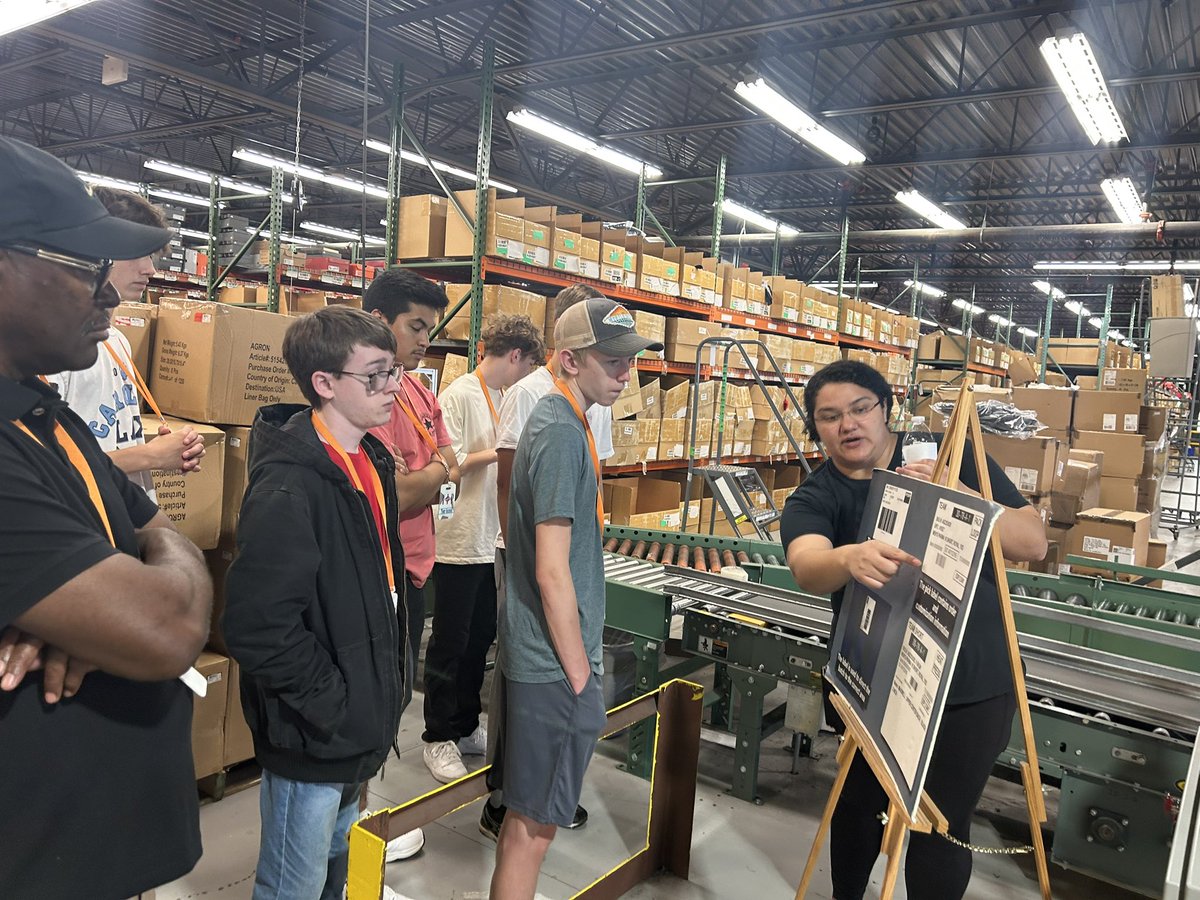 CTE_Chatham's tweet image. Another field trip with our IT Tech Team Interns today. We went to Sports Endeavors in Mebane to see their new robots and technology systems in action. What a learning experience! @ChathamCoSch @NCBCE