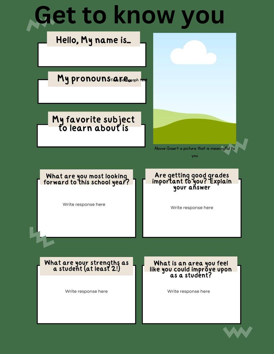 Cibs0442's tweet photo. My first Canva creation- just a simple get to know you... I know Canva has far greater abilities and I'm excited to learn them! #multimediafsu https://t.co/fNSTuDNq82