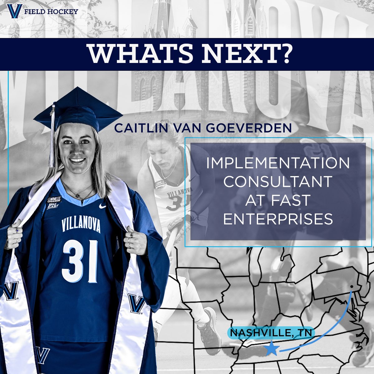 VillanovaFH's tweet photo. What’s next for 2023 graduate Caitlin van Goeverden? She’s making the most of her Computer Science degree in her new role at Fast Enterprises!
#NovaGrad https://t.co/T9vGYYSM7H