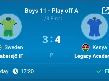 MATCHDAY 4.
We march on to the quarter finals tomorrow after succesfully edging out @skabersjoif   in the second knockout match of the day.

FT : LEGACY ACADEMY 4️⃣ - 3️⃣  @skabersjoif

#gothiacup2023🇸🇪 
#WeAreLegacy