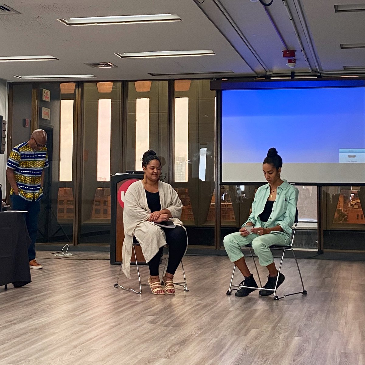 “Your stories are your fire.” 

- Filmmaker <a href="/Jeffreycwray/">Jeffrey C. Wray</a>, this mornings facilitator, helping our fellows think about and form the stories they want to tell.