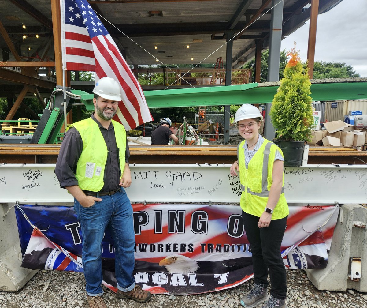 McNamaraSalvia's tweet photo. The West Campus Graduate Residence at MIT just topped off last week in Cambridge and we joined our team for the celebration 🏗️ The 328,050 SF two-building development adds 676 new beds to MIT’s graduate housing. #creativetothecore https://t.co/ovx9CePdQA