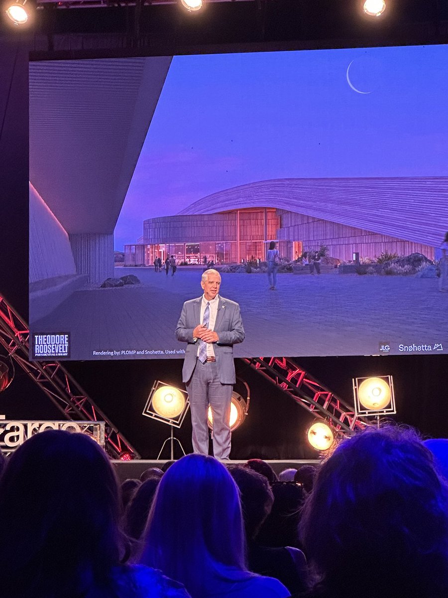 Love hearing the sustainable vision for the Theodore Roosevelt Presidential Library from Patrick Thibaudeau, who also led <a href="/MSUMoorhead/">Minnesota State Moorhead</a>’s Comprehensive Facility Plan.  #TEDxFargo <a href="/JLGArchitects/">JLG Architects</a>