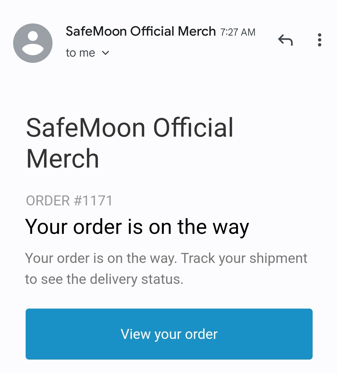 LemmeHollyatU's tweet photo. Well, that was fast. Placed my order yesterday, and it's already in its way π Can't wait!!
#SAFEMOON #SAFEMOONMERCH https://t.co/p0bOteQ8ym