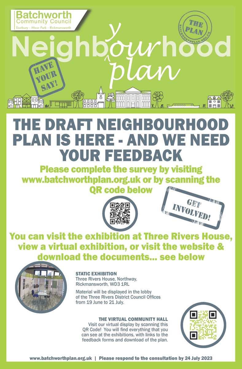BatchworthPlan's tweet photo. There are a few more days to complete the survey on the draft Neighbourhood Plan.  Closing date 24th July. https://t.co/dUSkpQGqXR for more details of the plan https://t.co/HDSx0Qt9zZ