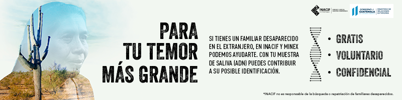 INACIFGT's tweet photo. Tu muestra de saliva -ADN- puede contribuir a identificar a tu familiar desaparecido en el extranjero.

Más información en https://t.co/RJLJY6kOPR o llama, al teléfono: 1541. Horario de atención lunes a viernes de 9:00 a.m. a 5:30 p.m.

#VerdadyJusticia https://t.co/i3pyyRgEOx