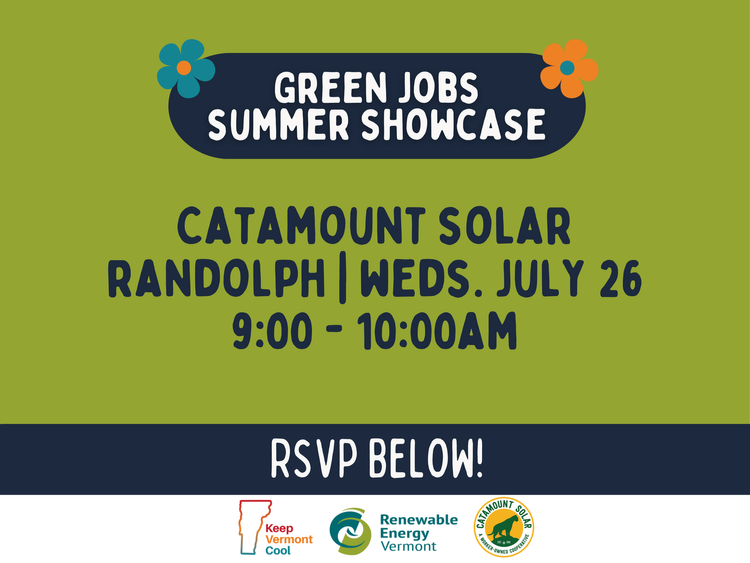 Looking for a dose of #climate #optimism?

Join us in Randolph next Weds to meet the awesome folks at Catamount Solar as part of the @KeepVermontCool Green Jobs Showcase!

Catamount is employee-owned and knows a thing or two about #job creation.
 RSVP:secure.everyaction.com/PMCXwCiK106pd2…