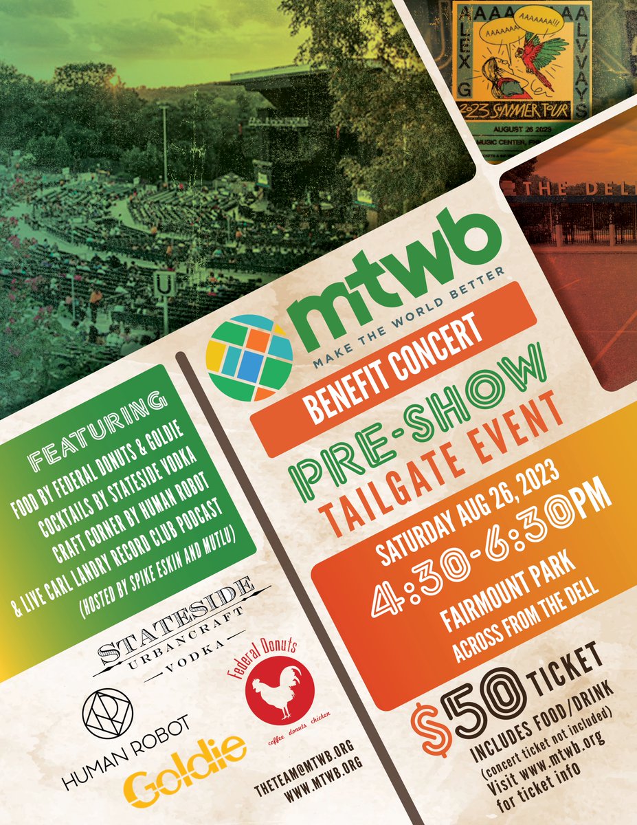 We’re excited to announce MTWB’s Pre-Show Tailgate Event! The Pre-Show Tailgate Event will include amazing food, drinks, and entertainment from a variety of local favorites. You won’t want to miss this!
