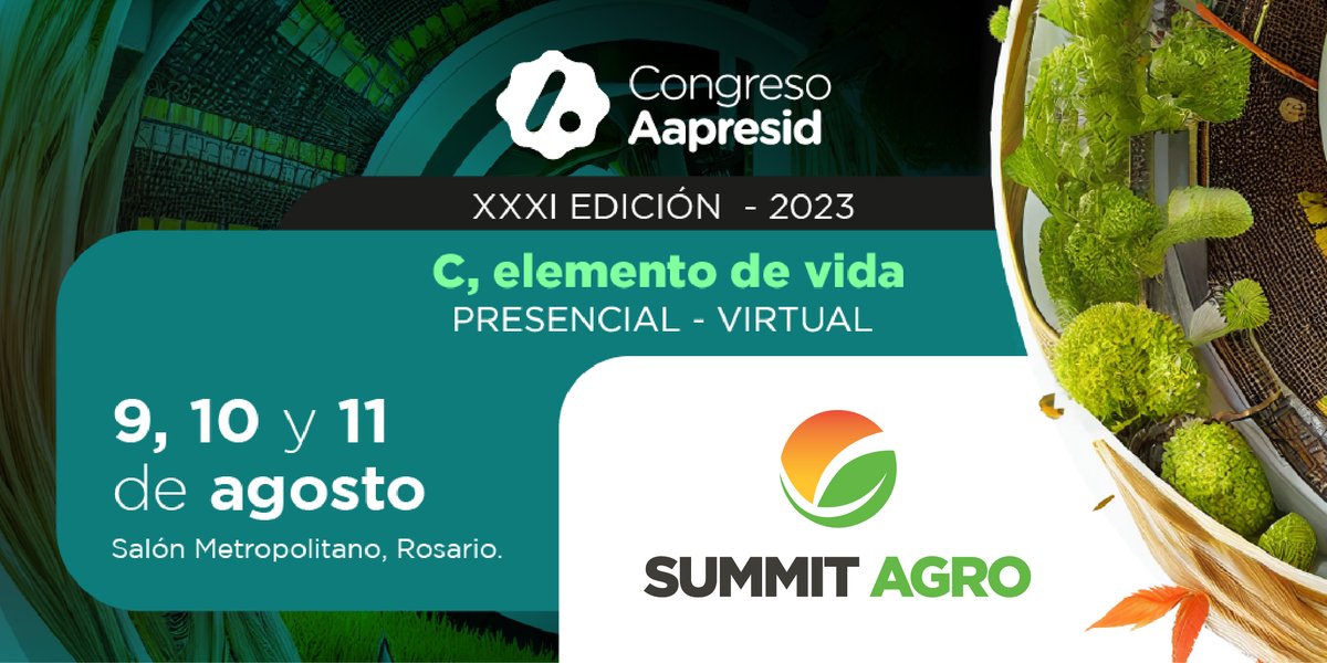 SummitAgroAr's tweet photo. 📣 Nos volvemos a encontrar en Aapresid!
🙌 Estamos muy contentos de anunciar nuestra participación en la edición número 31 del Congreso!
📅 Esta vez, te esperamos del 9 al 11 de Agosto en el Salón Metropolitano de Rosario!
.
.
#SummitAgro #CongresoAapresid #Aapresid https://t.co/4qRZeG03az