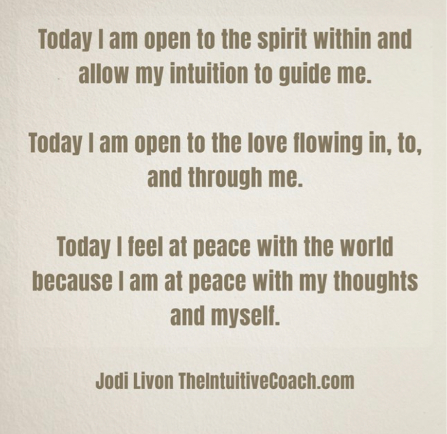 JodiLivon's tweet photo. Today I am open to the spirit within. #quotes #thehappymedium #spiritwithin https://t.co/zIMBEp2tue