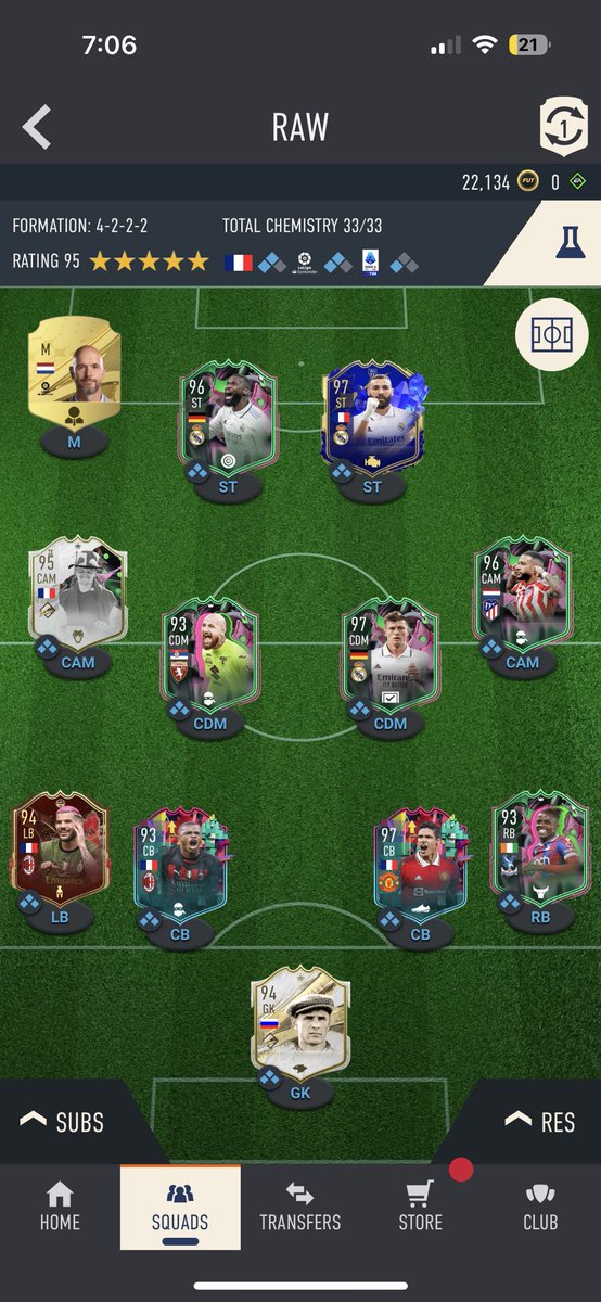 RawCollectible's tweet photo. Squad update 💪🏽🔥
#fifa #fifa23 #fut #fut23 #fifaultimateteam #soccer #laliga #twitch #livestream #followme #eafifa #fifaluck #futbol https://t.co/nptJEjbULt
