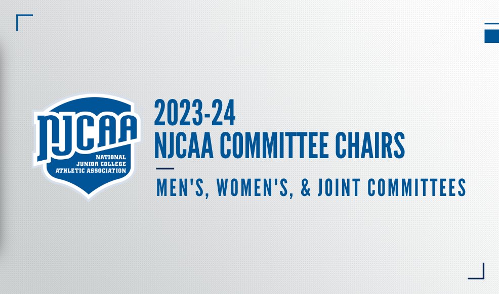 The @NJCAA has announced the 2023-24 NJCAA Committee Chairs for the upcoming academic year. Read more | njcaa.org/general/2023-2…