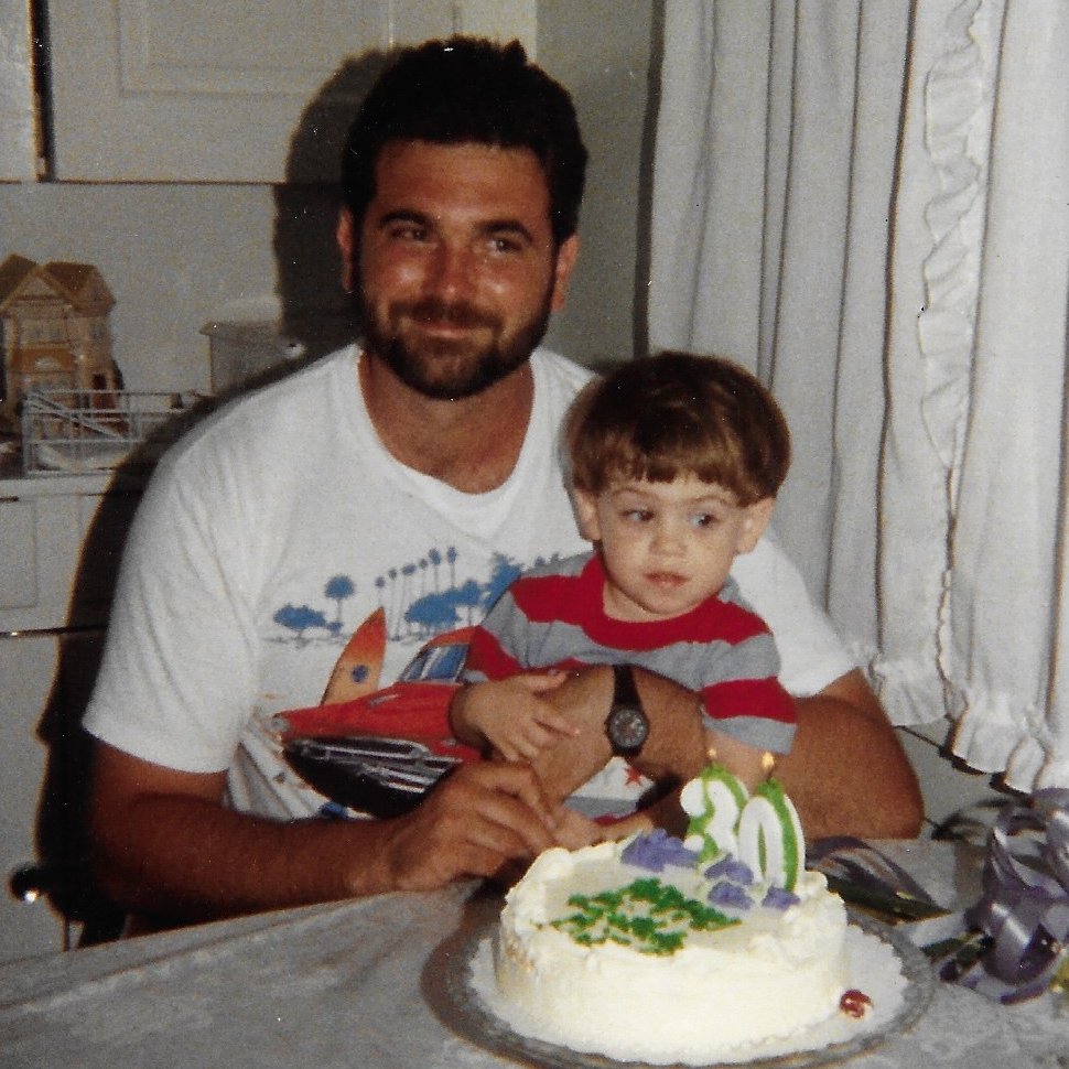 Oh and I recently found this photo of him holding me on his 30th birthday!