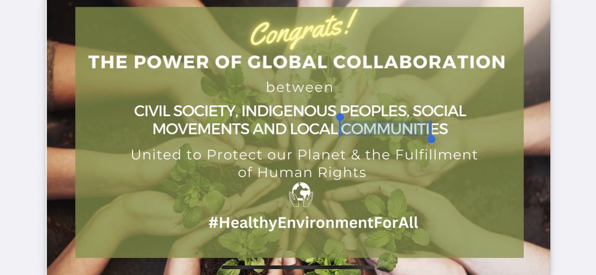 💥 Real #PeoplePower 💥

The right to a #HealthyEnvironmentForAll coalition has won the @UN #HumanRights Award 2023 for its work in securing recognition of the right to a healthy environment!

1000s of children & young people played a role!

Read more 👉 bit.ly/3DnVlBg