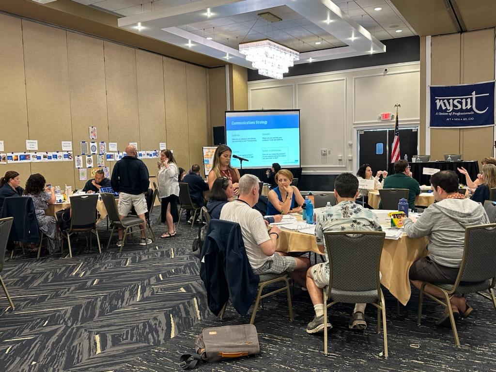 MelindaJPerson's tweet image. .@NYSUT #LAP2023 participants focus on the 4 pillars of #LAP:
✅Organizing
✅Social Justice
✅Community Engagement
✅Political Action
Local teams design individualized plans for their unions to connect with their members and meet the needs of their communities