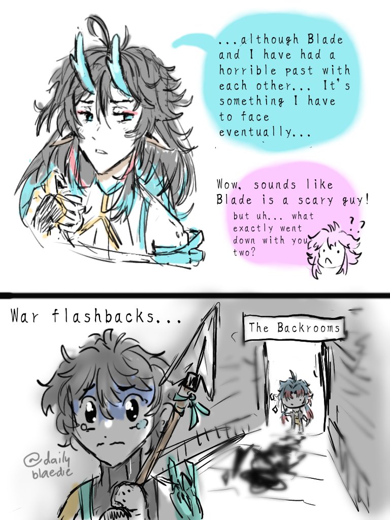 DailyBlaedie's tweet photo. Honestly, I'd let Blade chase me for my entire life 😍😍

#Blade #danheng #HonkaiStarRail #honkaistarrailfanart #ren https://t.co/0IT9LAHnuh