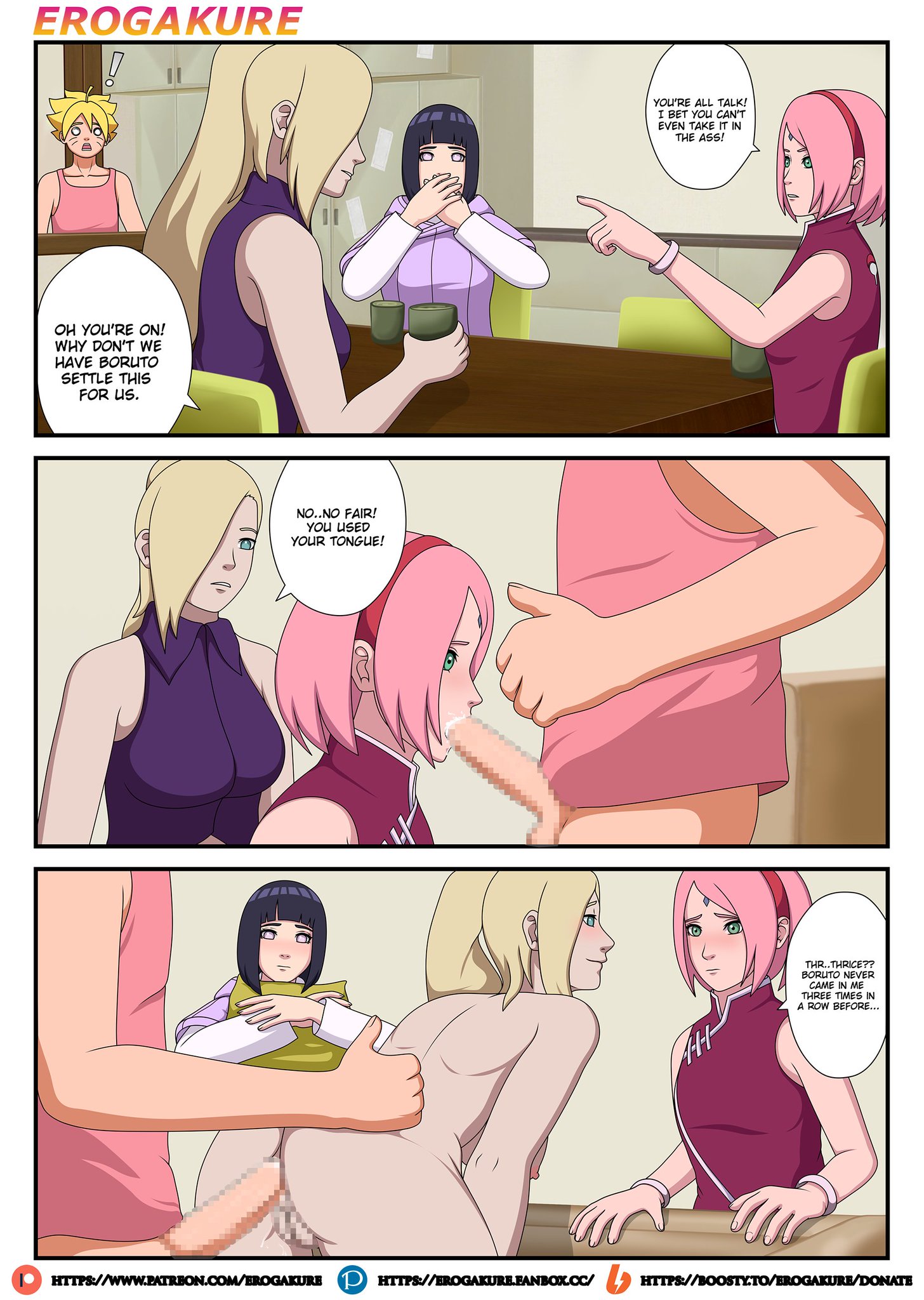 Erogakure on X: Who Makes Boruto Cum The Most? Discord Vote For Your Ideas  Winner 12 - Uncensored Version is on Patreon and Fanbox! #R18 #BORUTO  #NARUTO #Sakura #Ino #Hinata #MILF #山中いの #